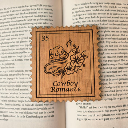Bookish Postzegel Onderzetter - Cowboy Romance