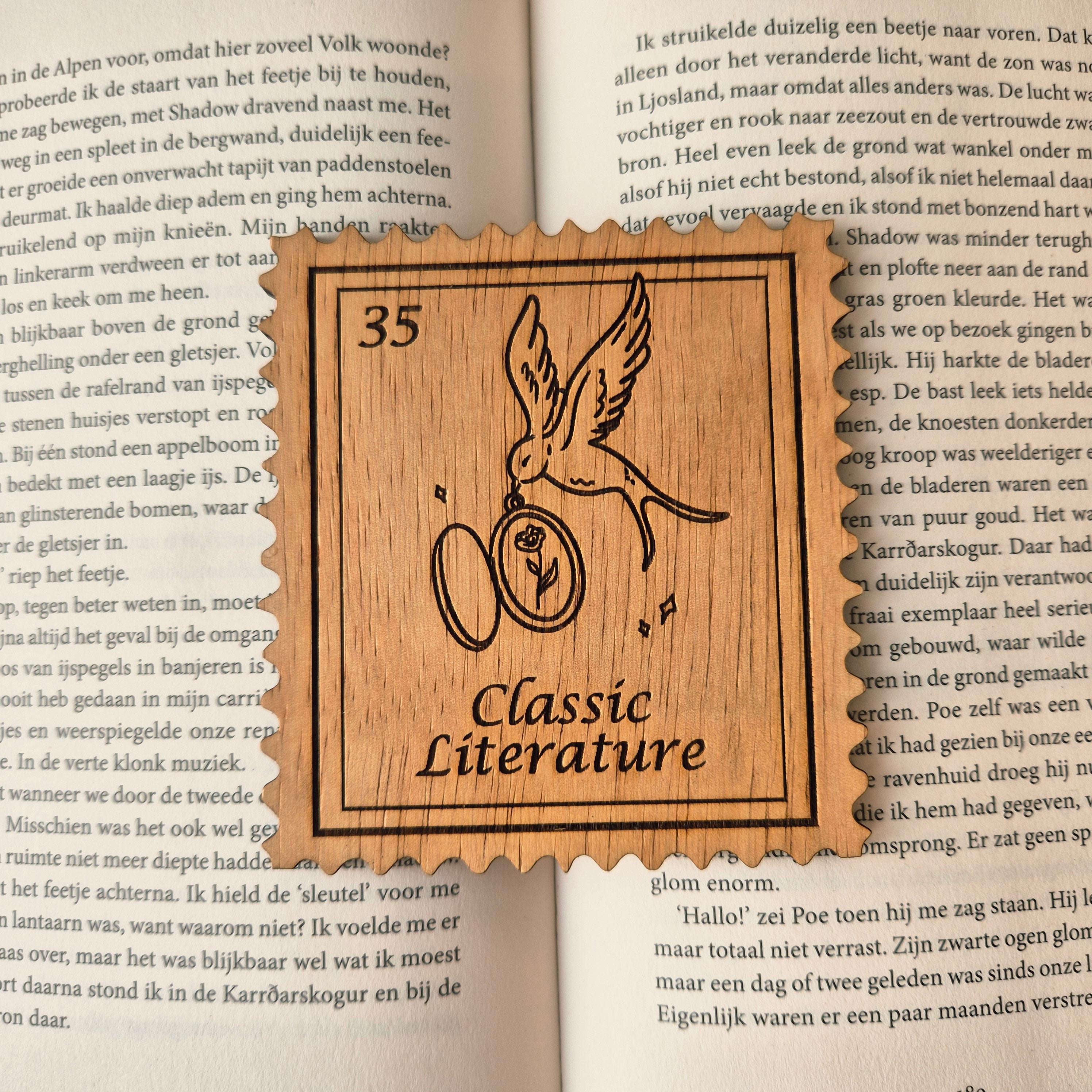 Bookish Postzegel Onderzetter - Classic Literature