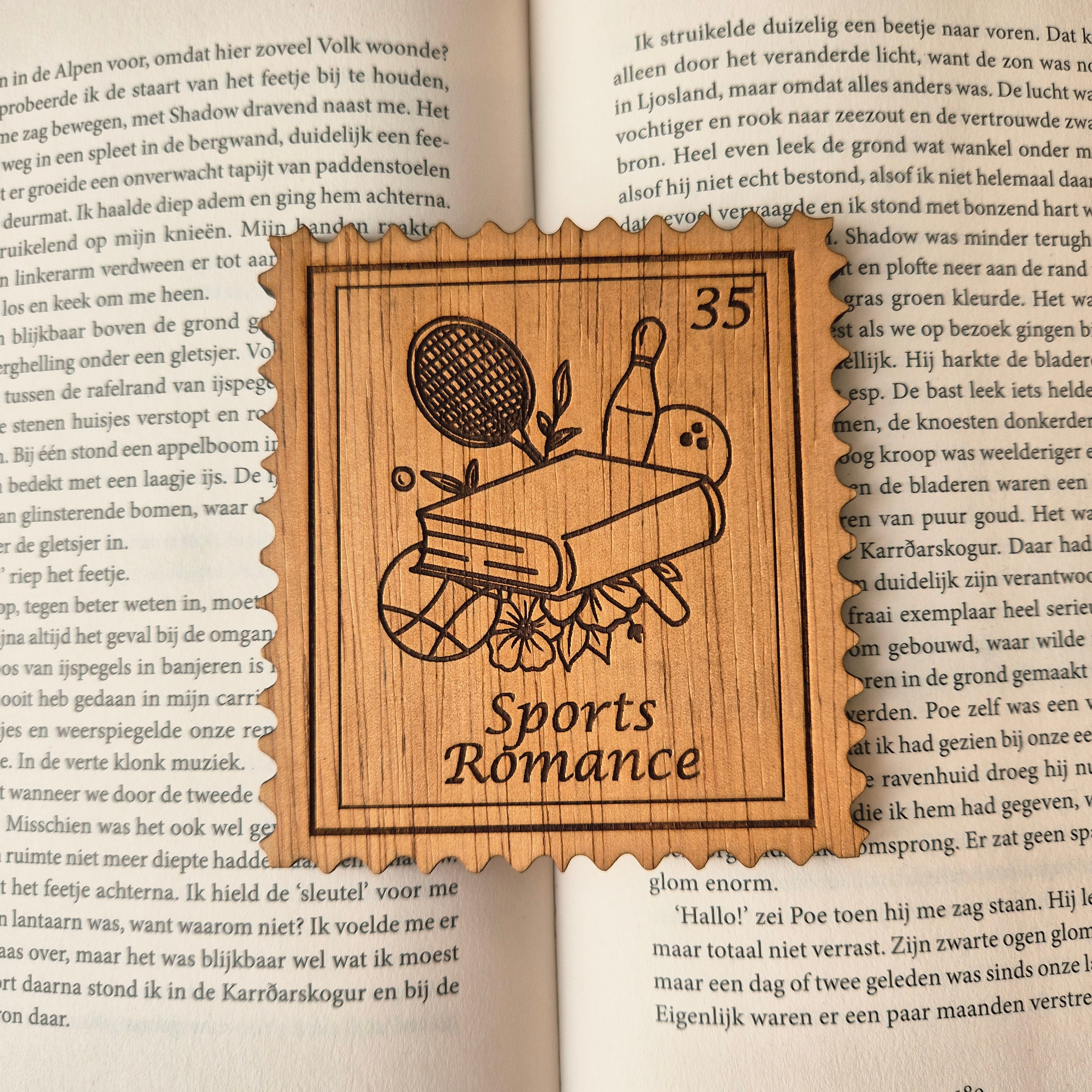 Bookish Postzegel Onderzetter - Sports Romance