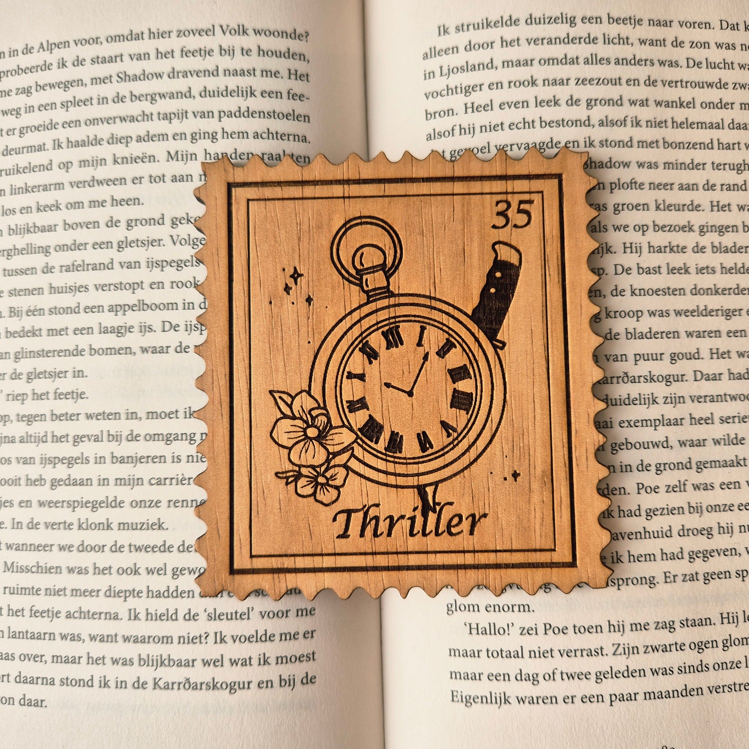 Bookish Postzegel Onderzetter - Thriller