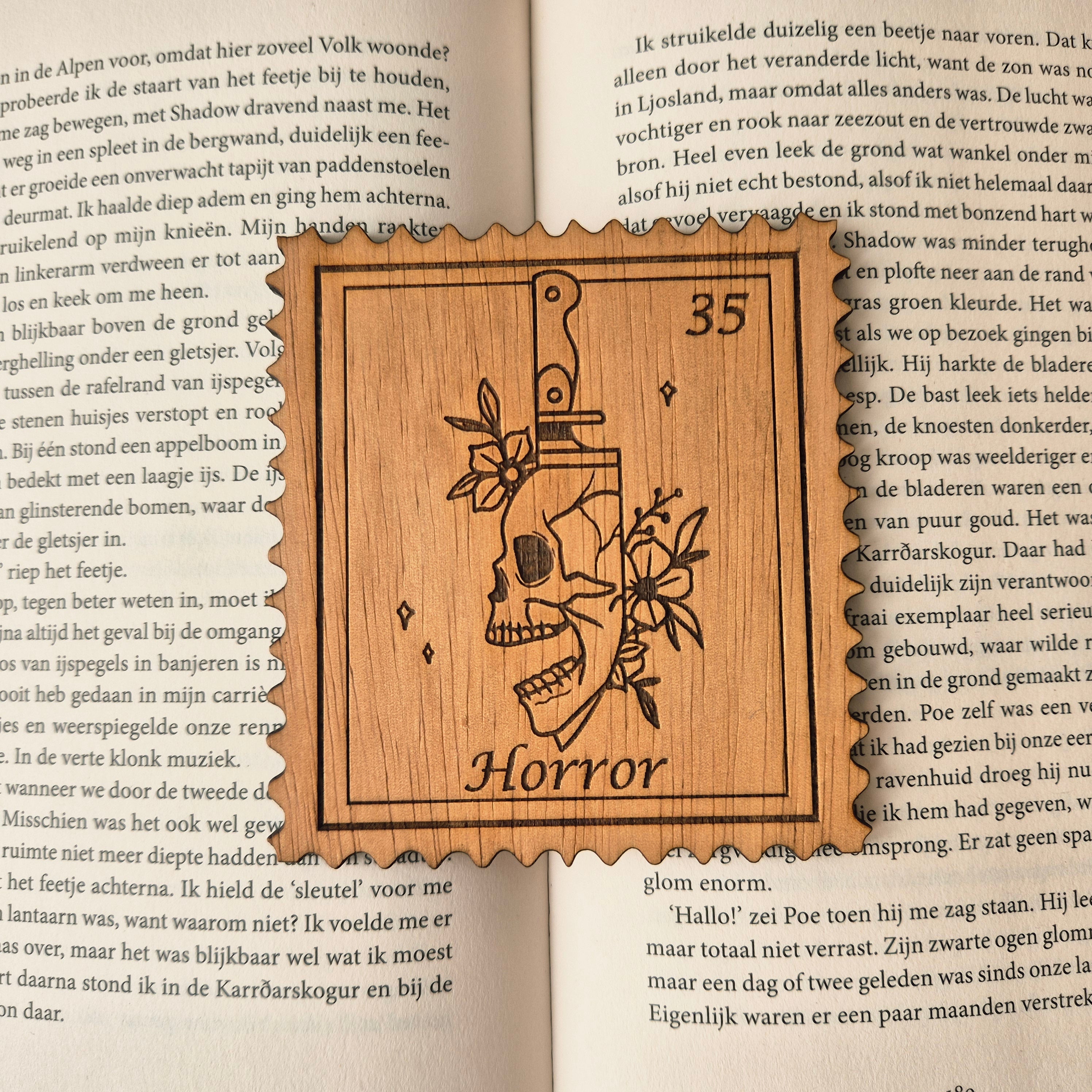 Bookish Stamp Coaster - Horror