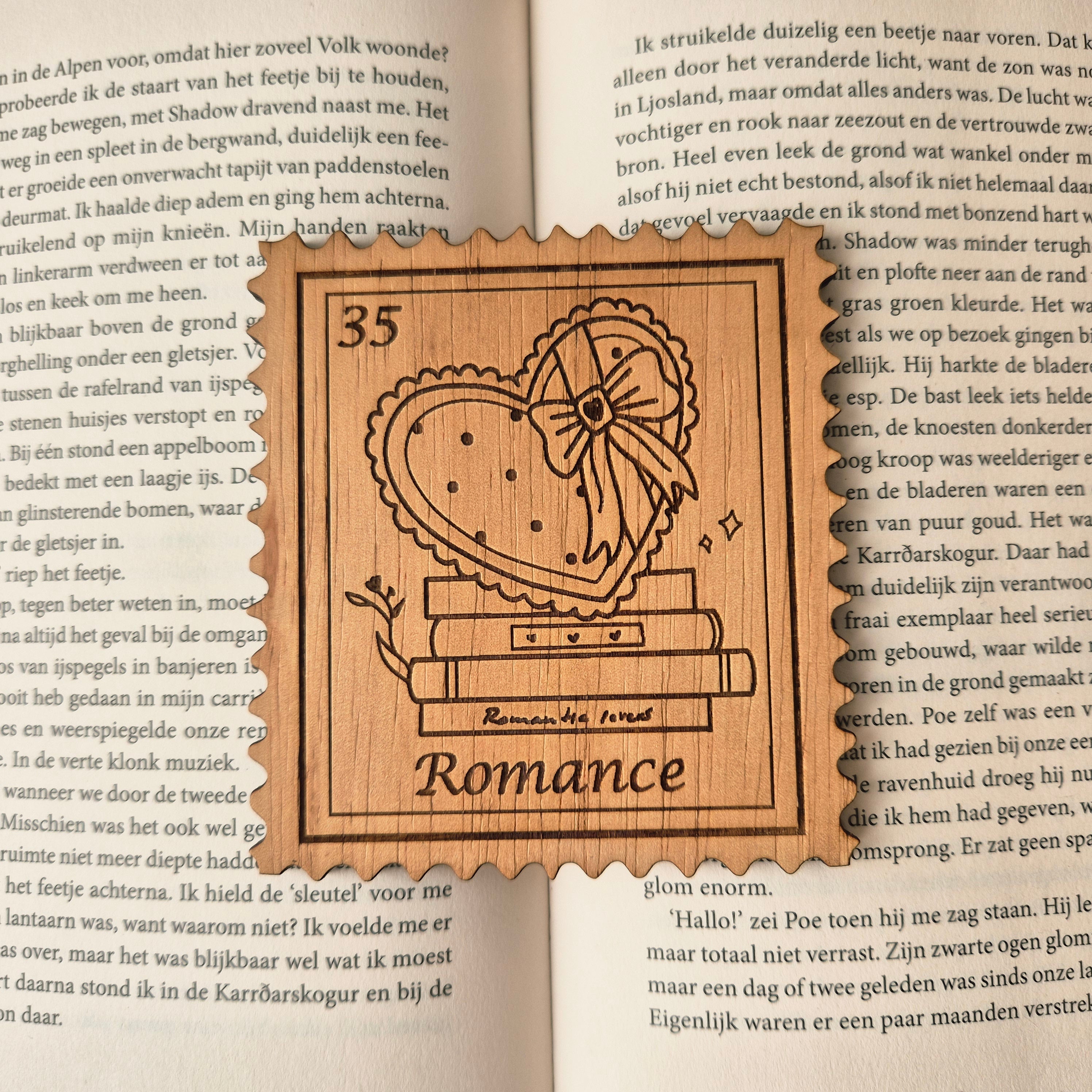 Bookish Stamp Coaster - Romance