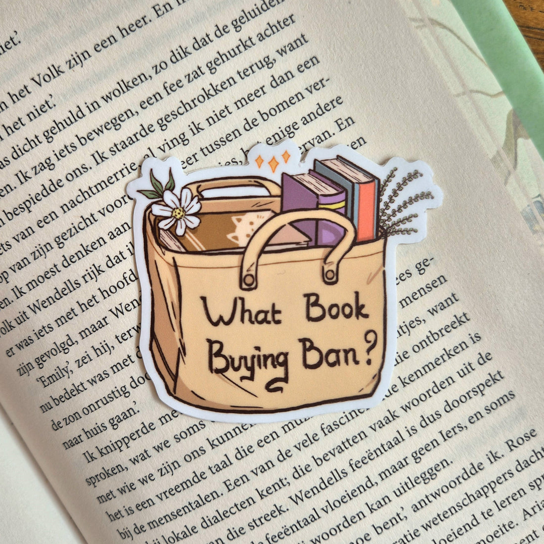 Bookish Sticker - What Book buying ban?