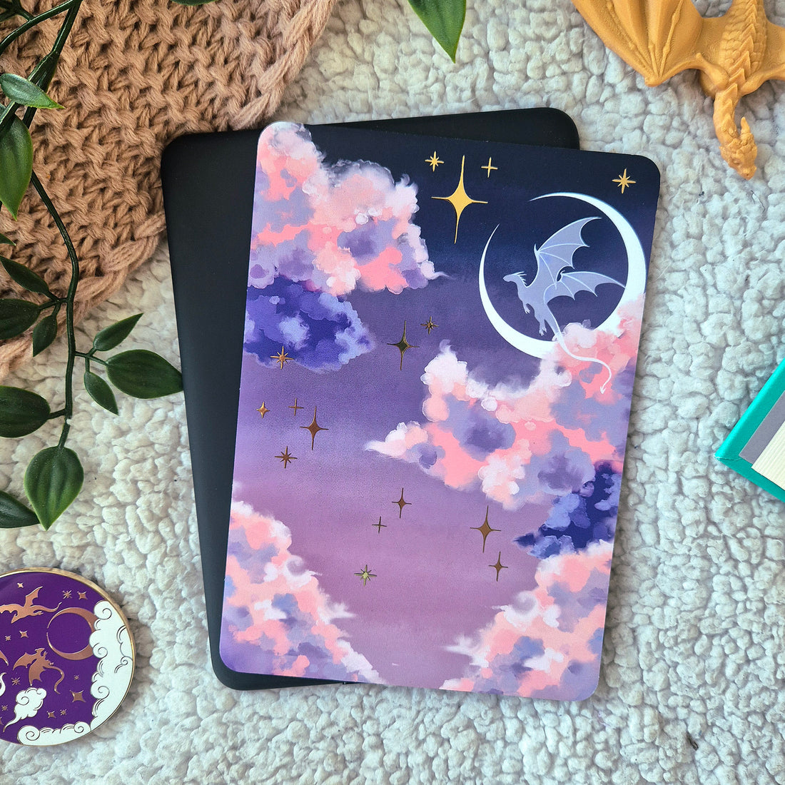 E-Reader Insert - Purple Dragon