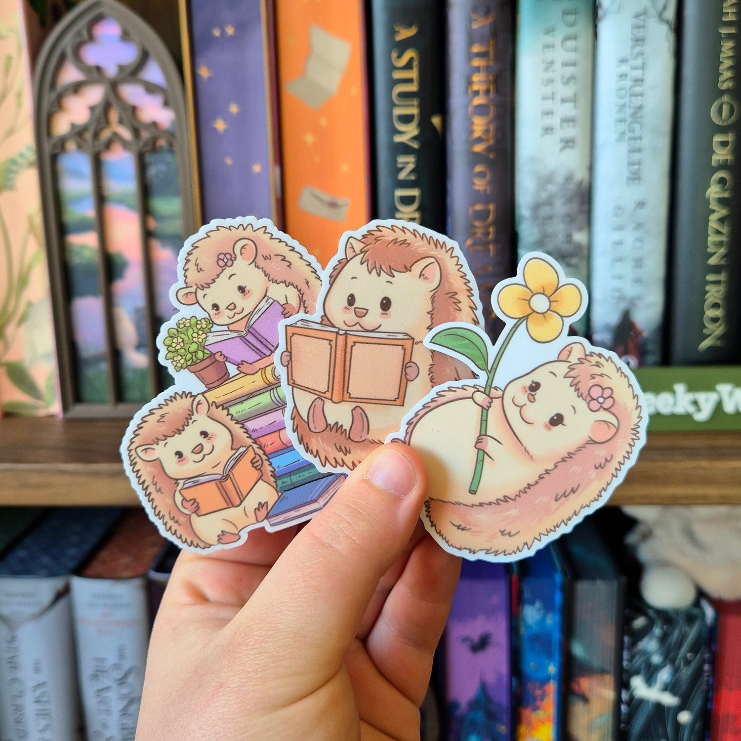 Hedgehog Tales Sticker - Reading Stack