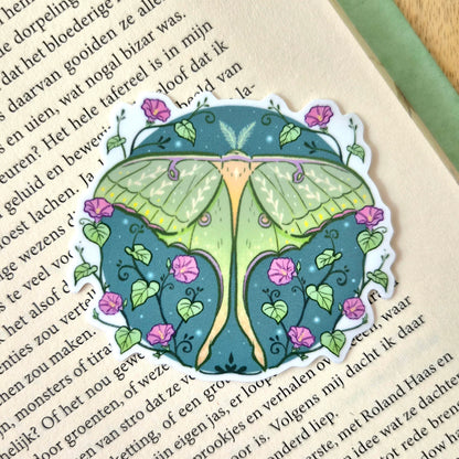Bookish Sticker - Floral Luna Moth