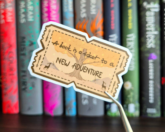 Bookish Sticker - Adventure Ticket