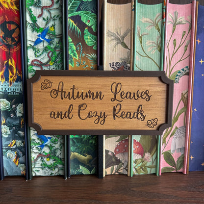 Houten Peekout Bordje - Autumn Leaves