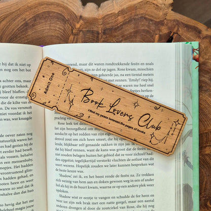 Wooden Bookmark - Book Lovers Club