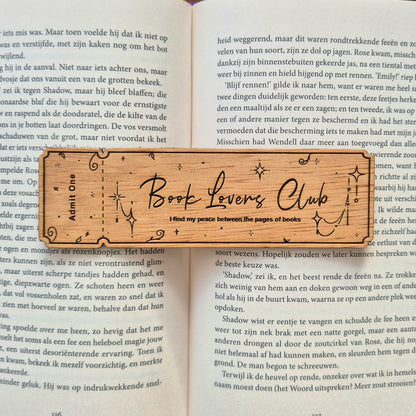 Wooden Bookmark - Book Lovers Club