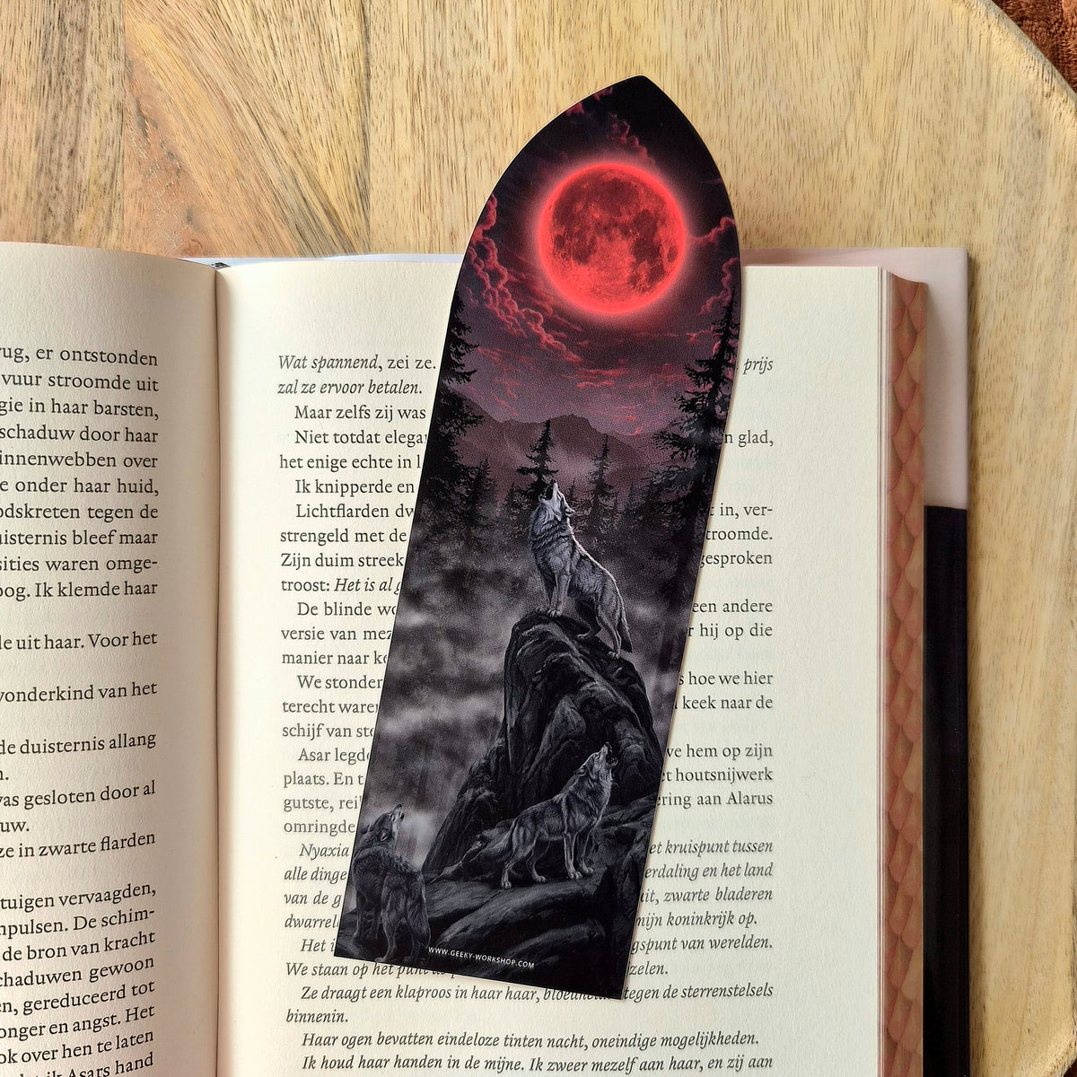 Booknook Boekenlegger - Howling Wolves