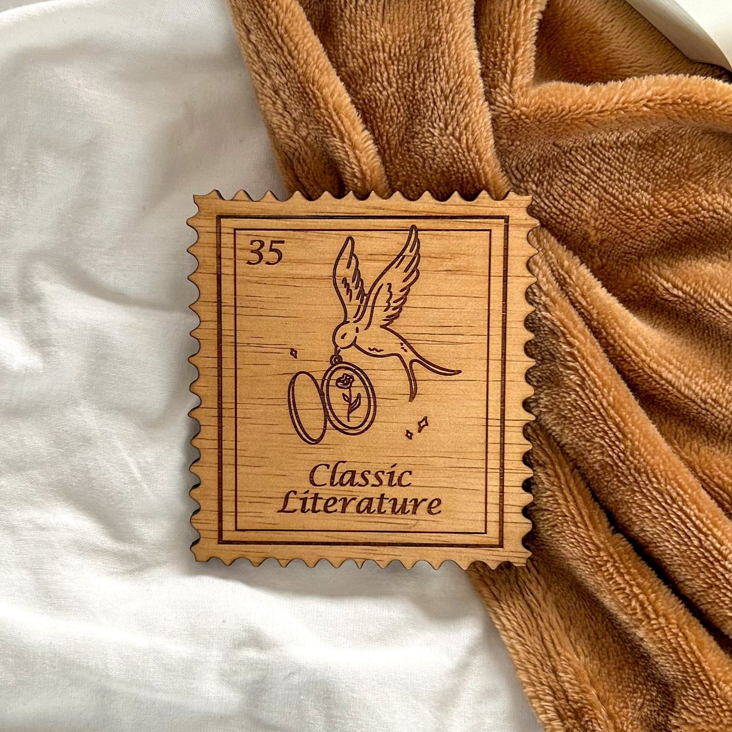 Bookish Postzegel Onderzetter - Classic Literature