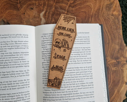 Bookmark - "Here lies the last page I read"