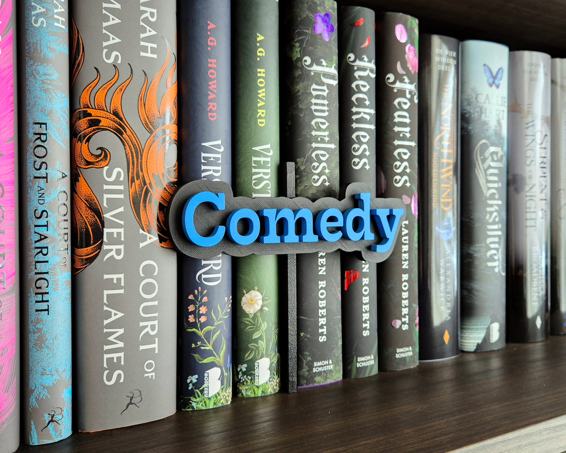 Bookshelf Peekout Sign - Comedy
