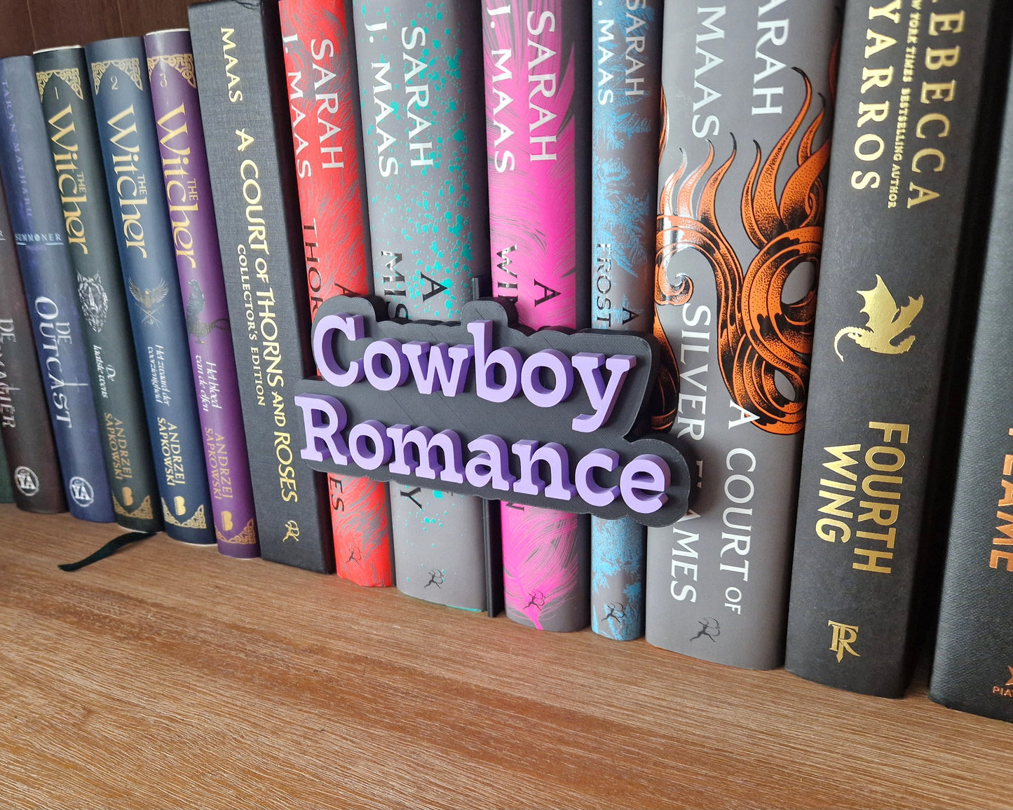 Bookshelf Peekout Sign - Cowboy Romance