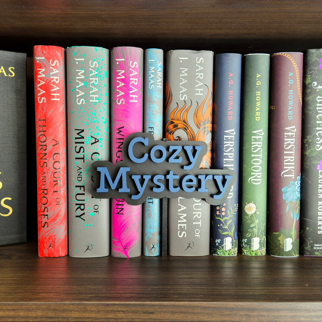 Bookshelf Peekout Sign - Cozy Mystery