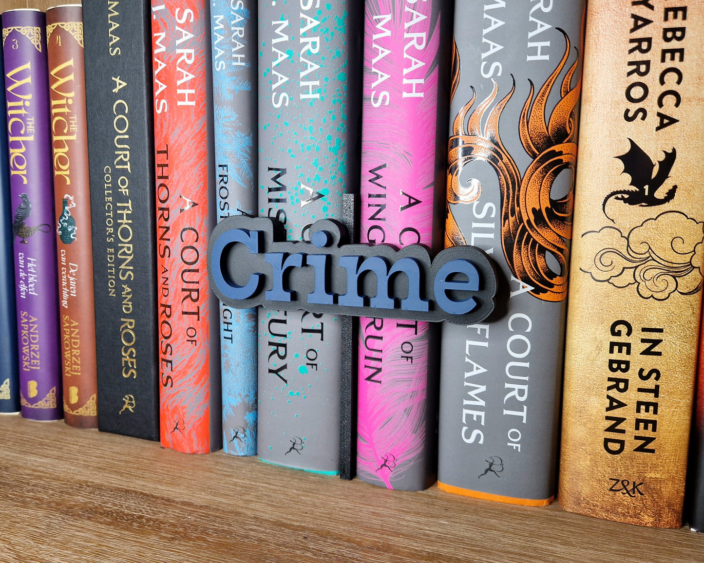 Bookshelf Peekout Sign - Crime