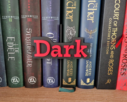 Bookshelf Peekout Sign - Dark