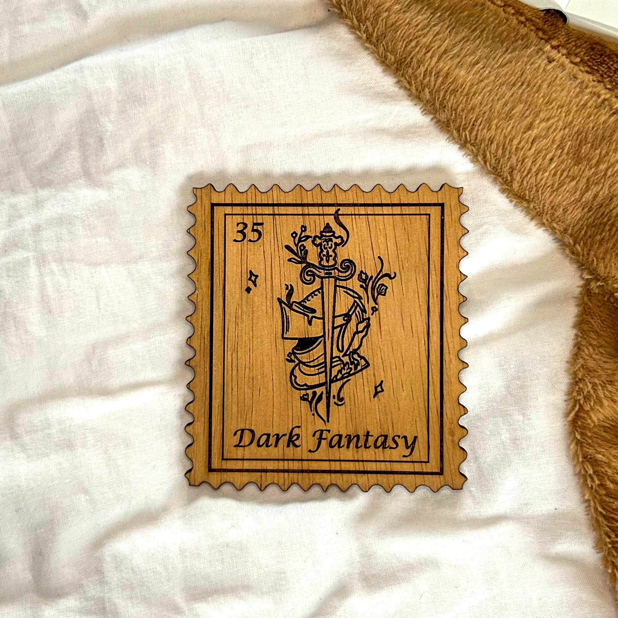 Bookish Postzegel Onderzetter - Dark Fantasy