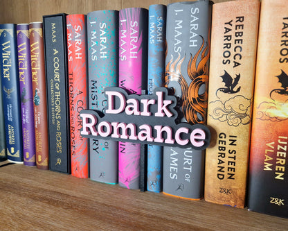 Bookshelf Peekout Sign - Dark Romance