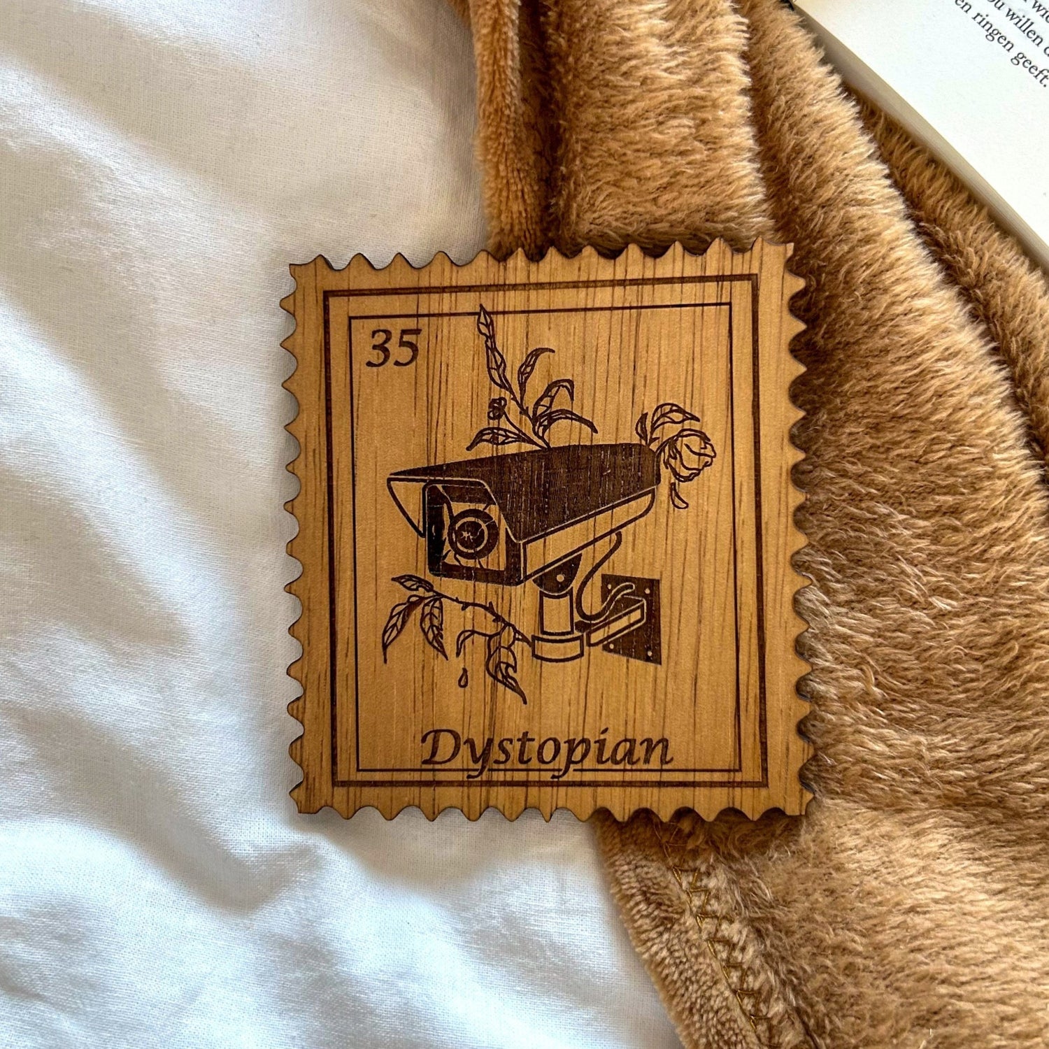 Bookish Postzegel Onderzetter - Dystopian