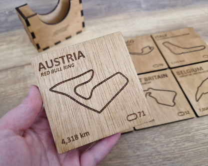 Formula 1 Circuits Coasters - Set of 6