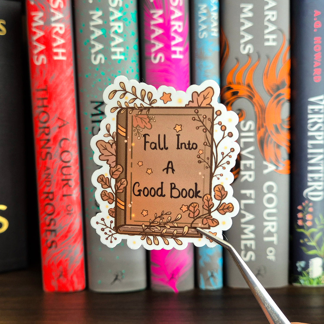 Bookish Sticker - Fall into a book good