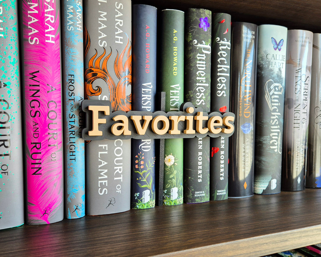 Bookshelf Peekout Sign - Favorites