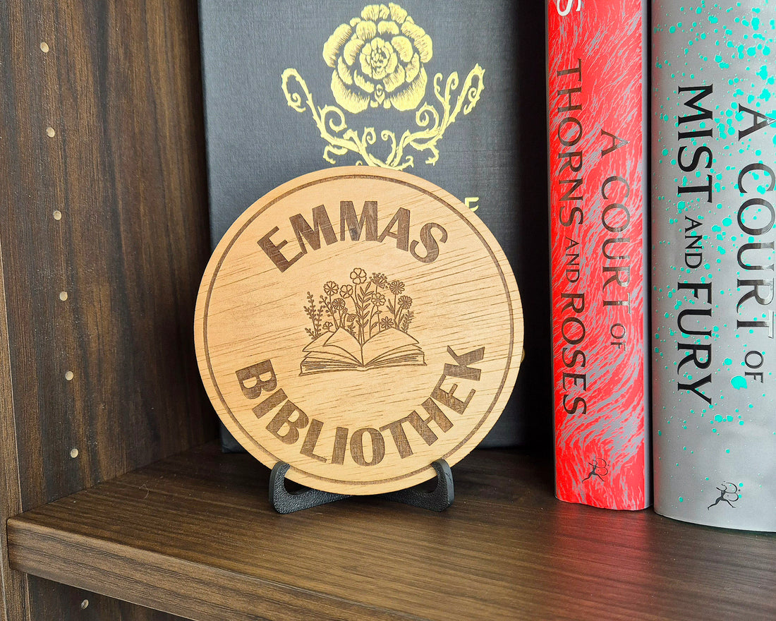 Personaliseerbaar Library bordje - Duits