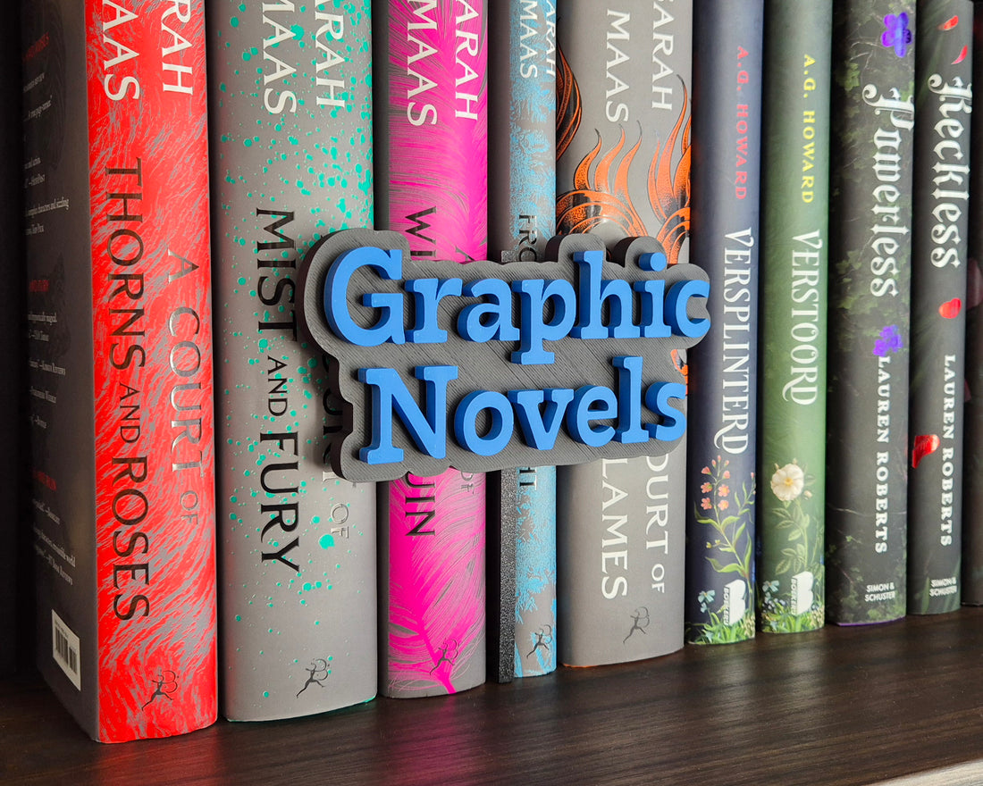 Bookshelf Peekout Sign - Graphic Novels