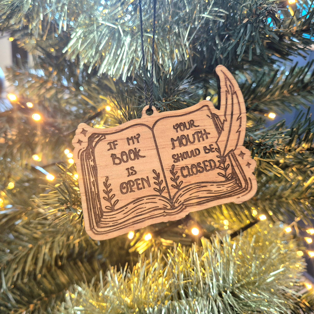 Bookish Ornament - If my book is open