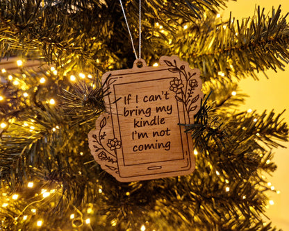 Bookish Ornament - Bring My Kindle