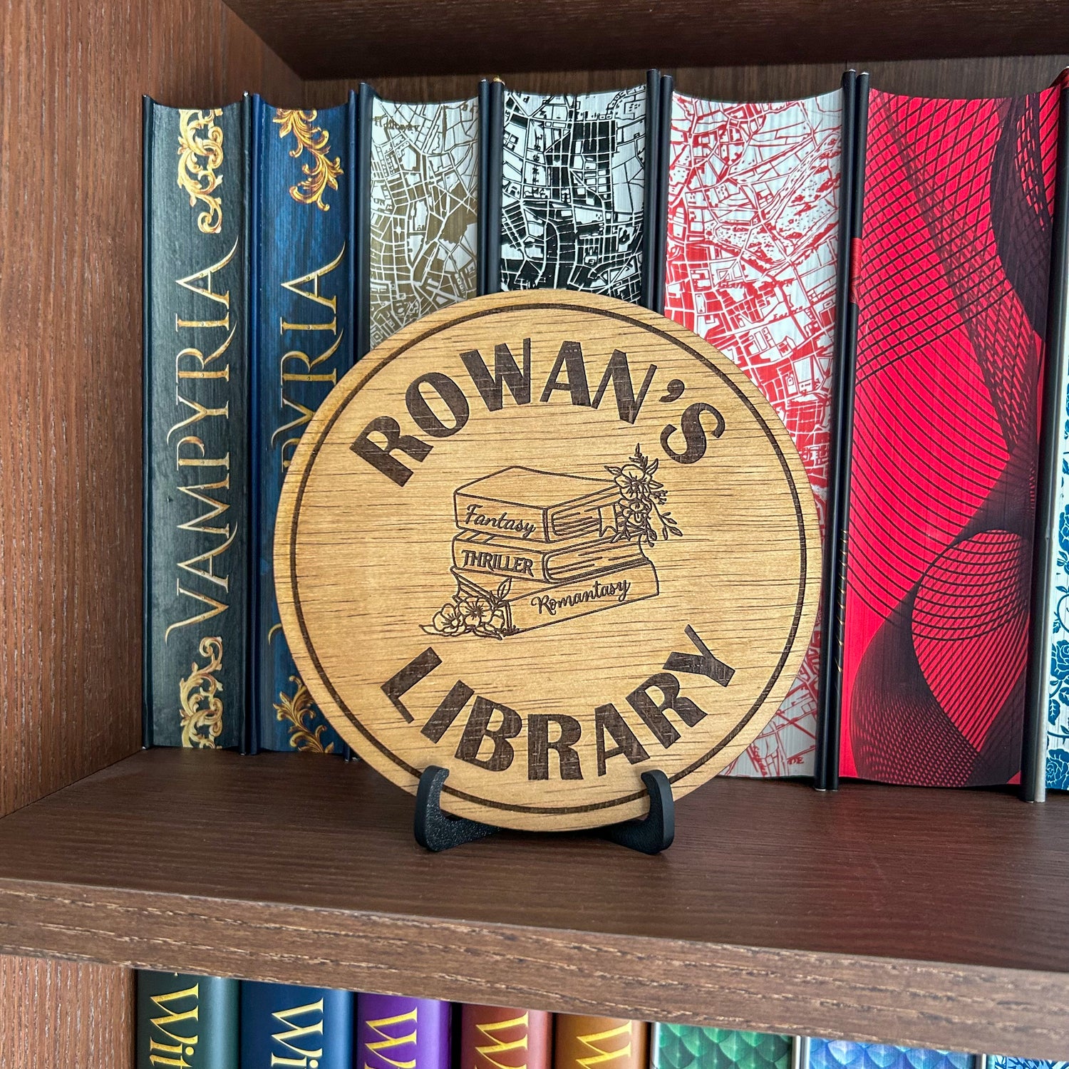 Personaliseerbaar Library bordje - Favoriete Genres