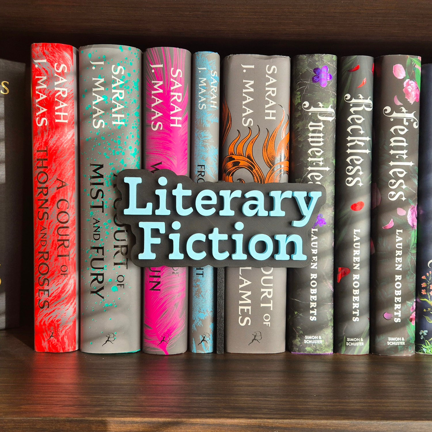 Bookshelf Peekout Sign - Literary Fiction