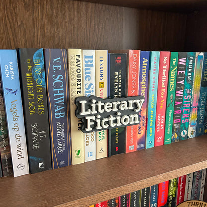 Bookshelf Peekout Sign - Literary Fiction