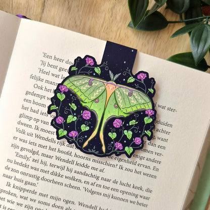 Magnetische Boekenlegger - Floral Luna Moth 