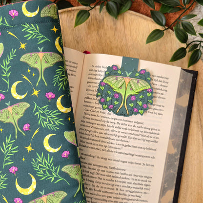 Magnetic bookmark - Floral Luna Moth