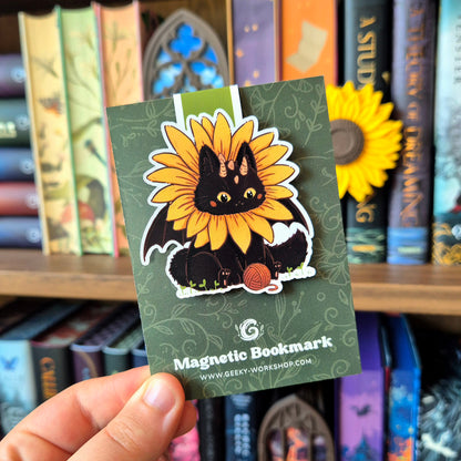 Magnetische Boekenlegger - Draakat Zonnebloem
