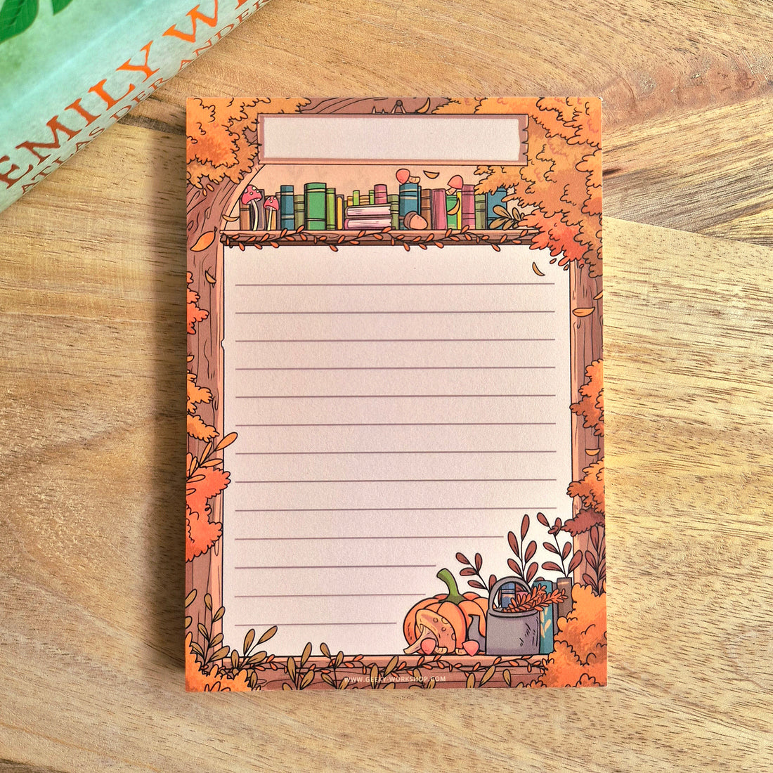 Notepad - Autumn Bookcase