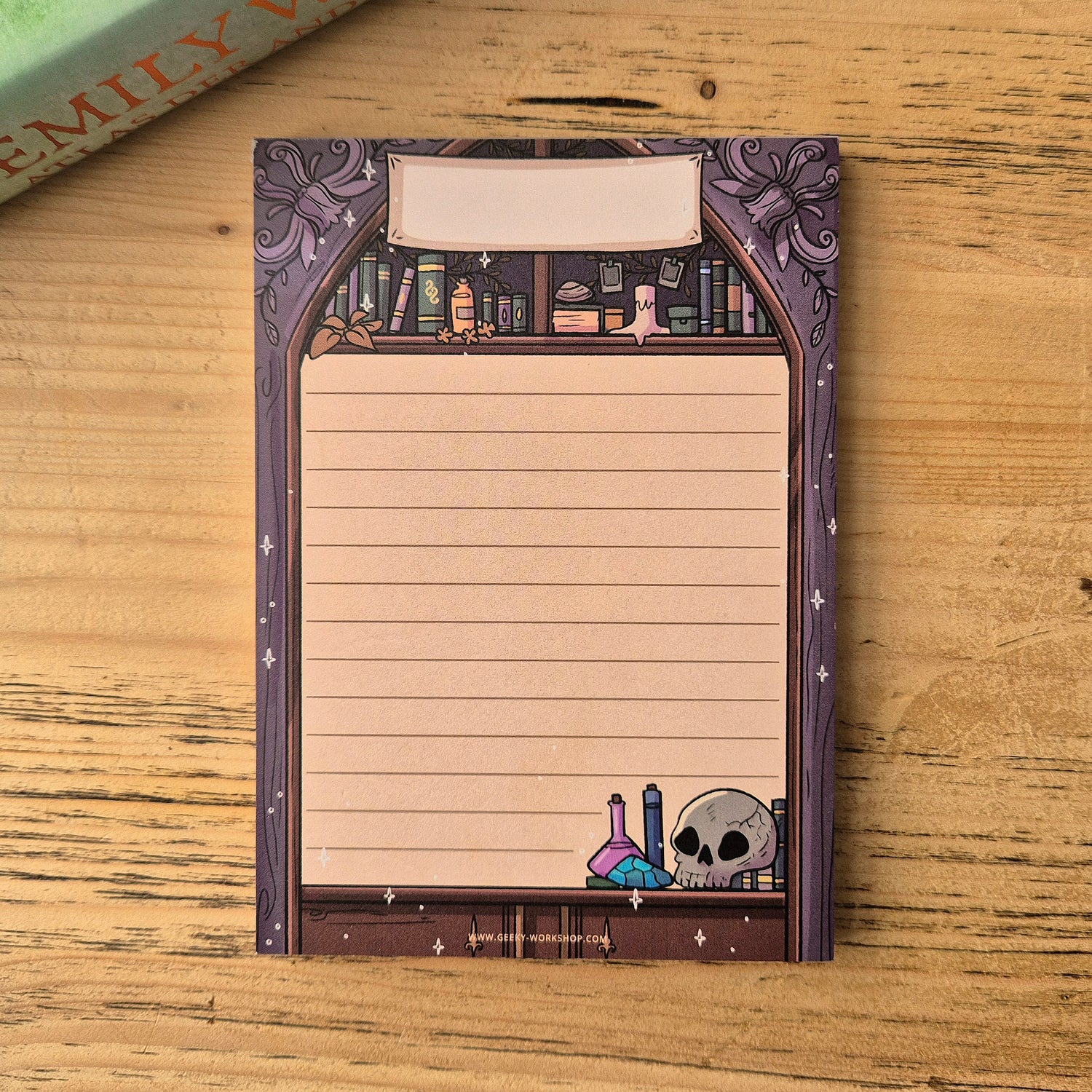 Notepad - Dark Academia Bookcase