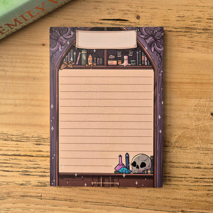 Notepad - Dark Academia Bookcase