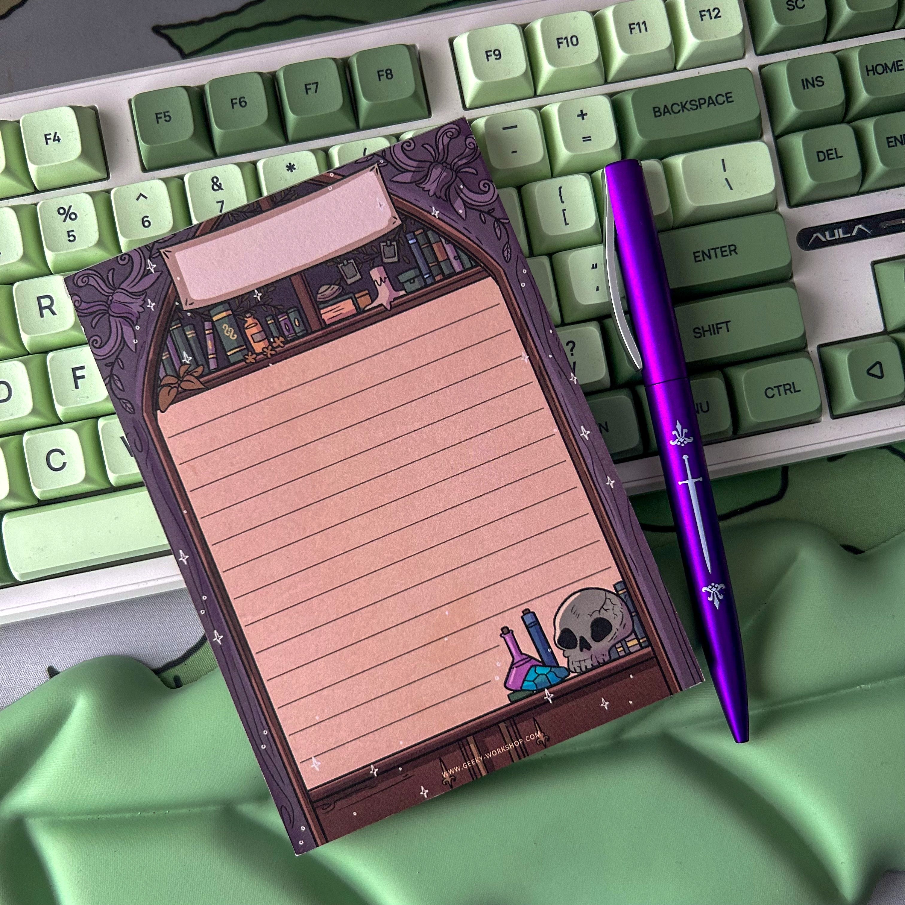 Notepad - Dark Academia Bookcase