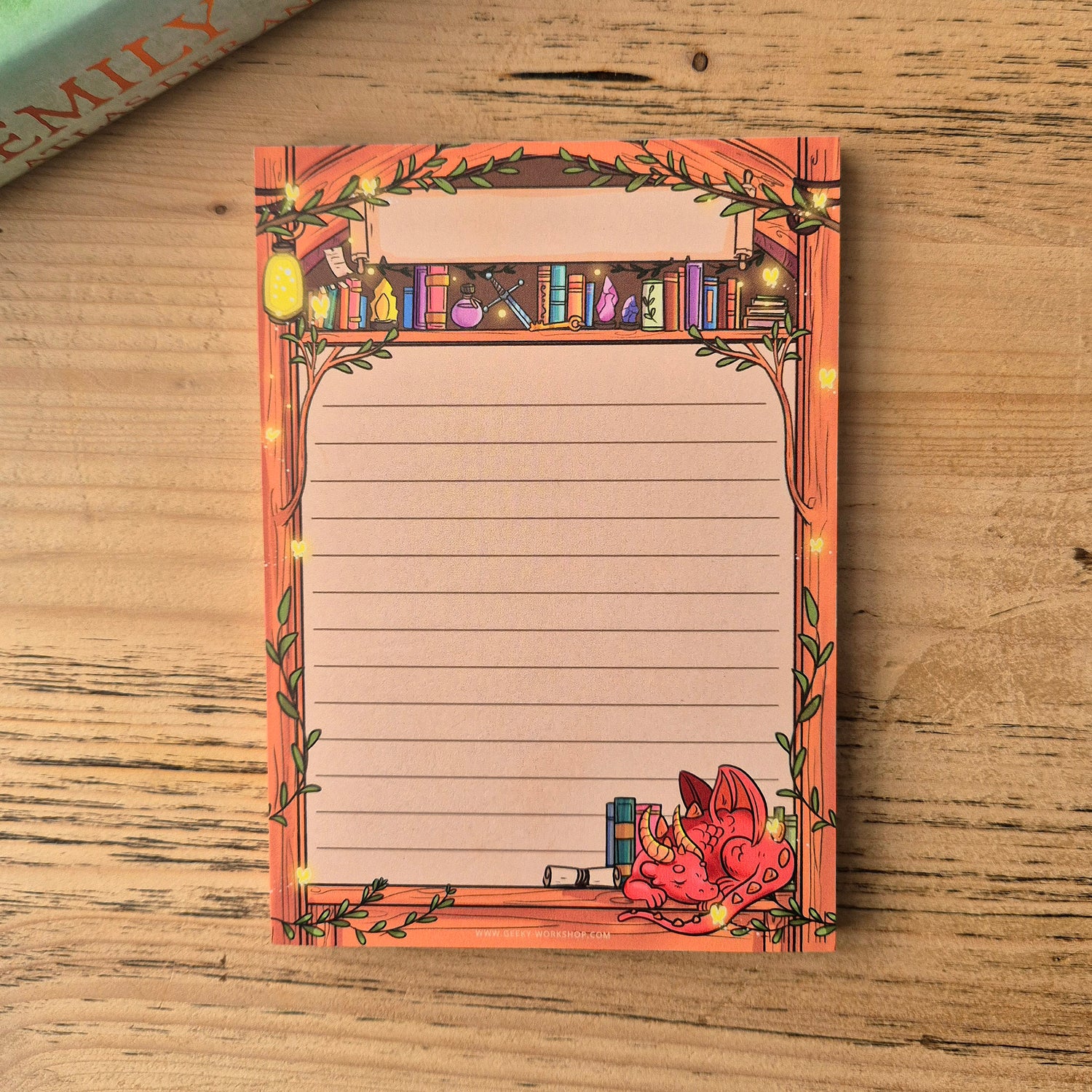 Notepad - Fantasy Bookcase