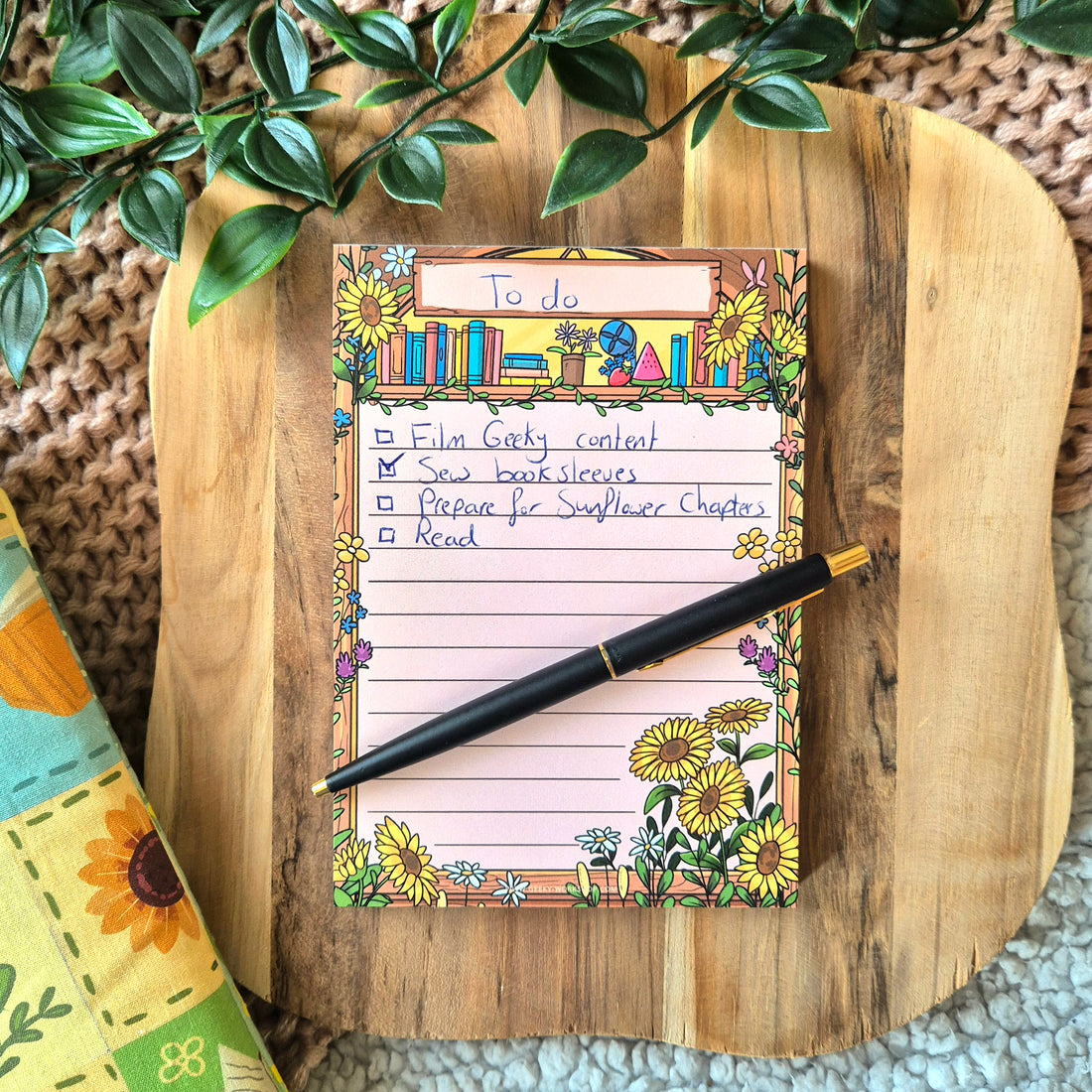 Notepad - Sunflower Bookcase