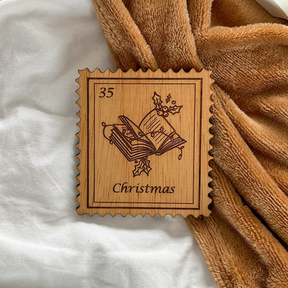 Bookish Stamp Coaster - Christmas