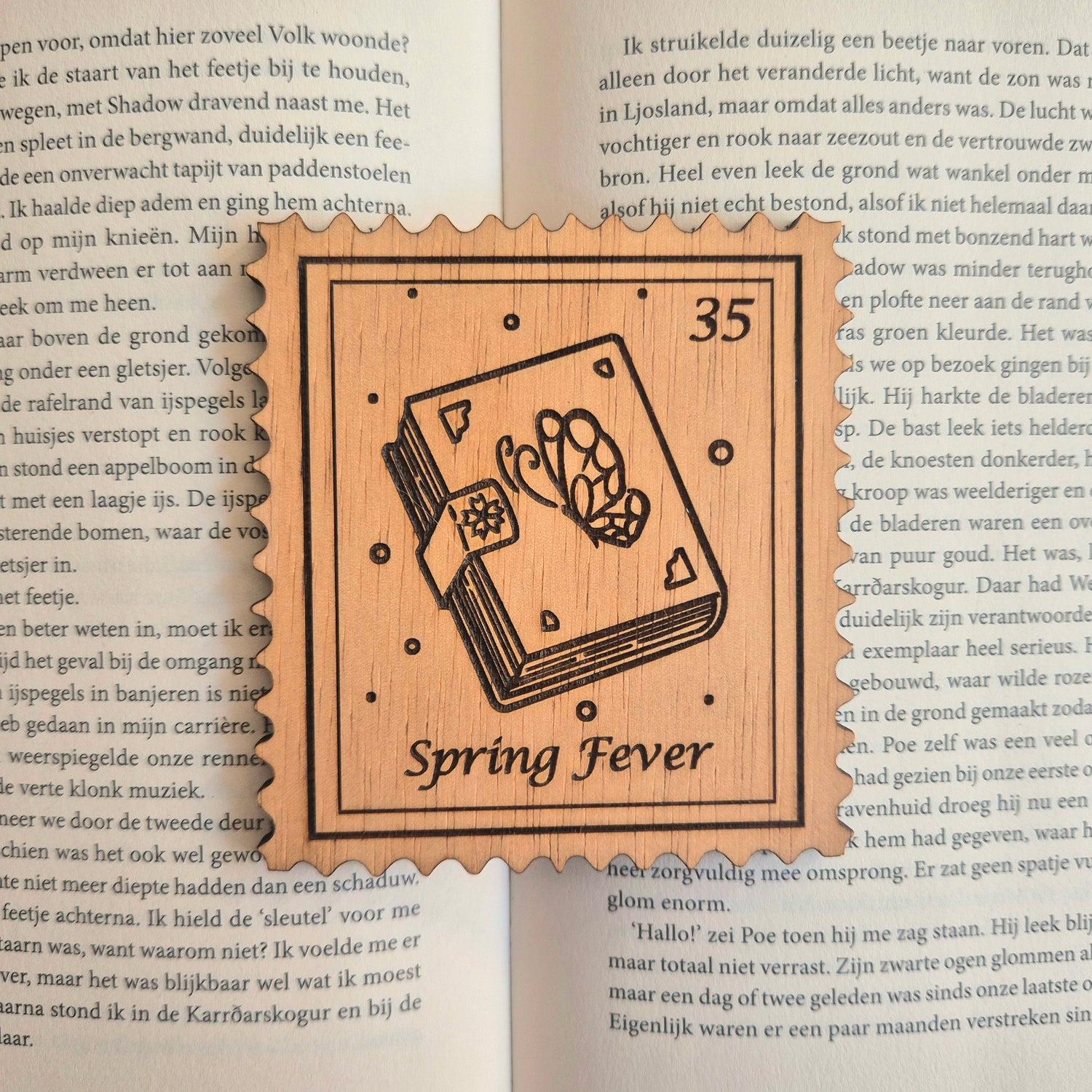 Bookish Postzegel Onderzetter - Spring Fever