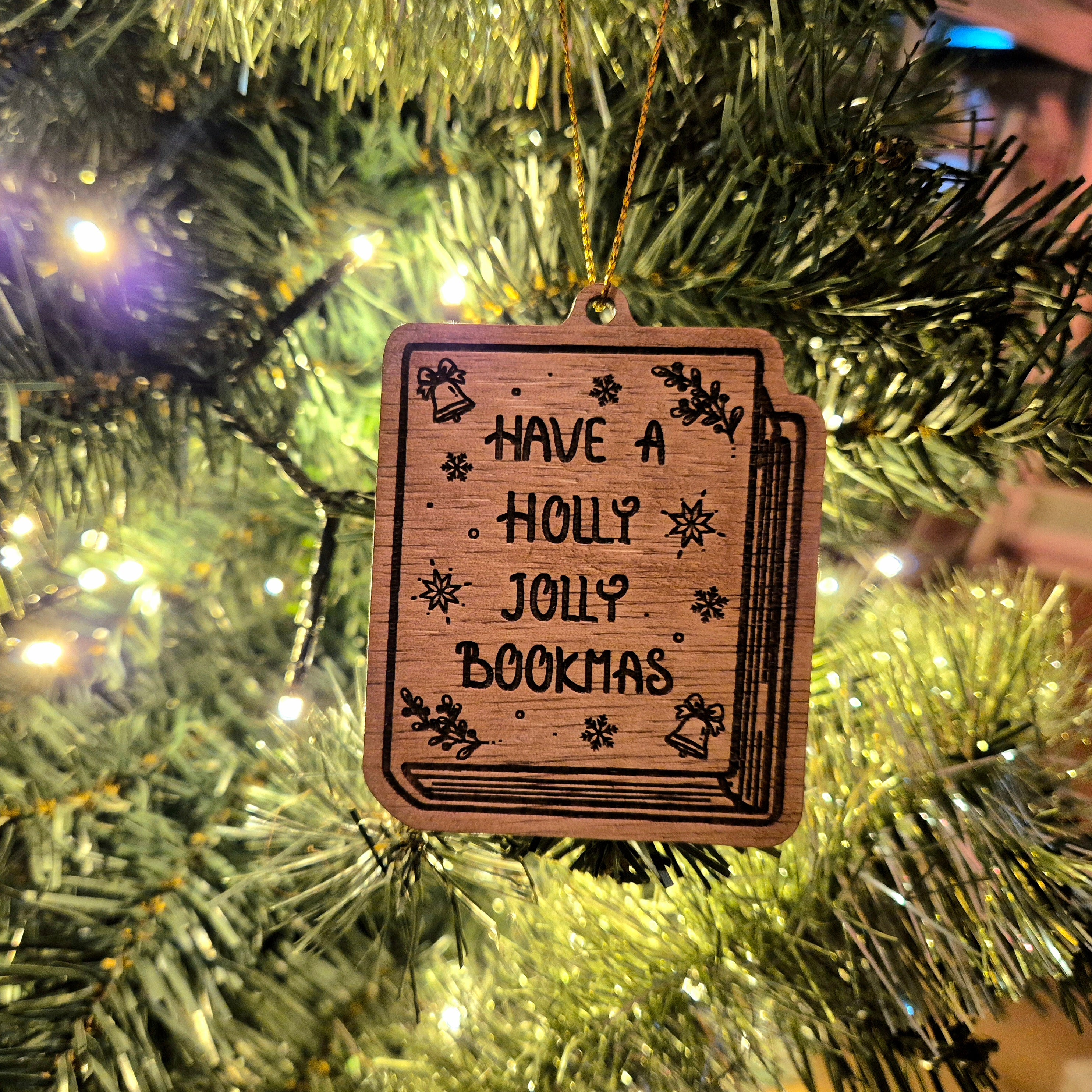 Bookish Ornament - Holly Jolly Bookmas