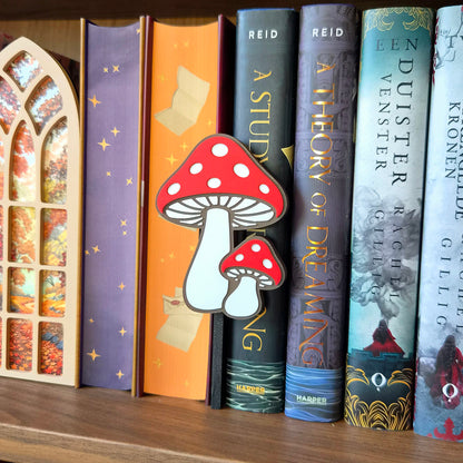 Bookshelf Peekout Sign - Mushrooms