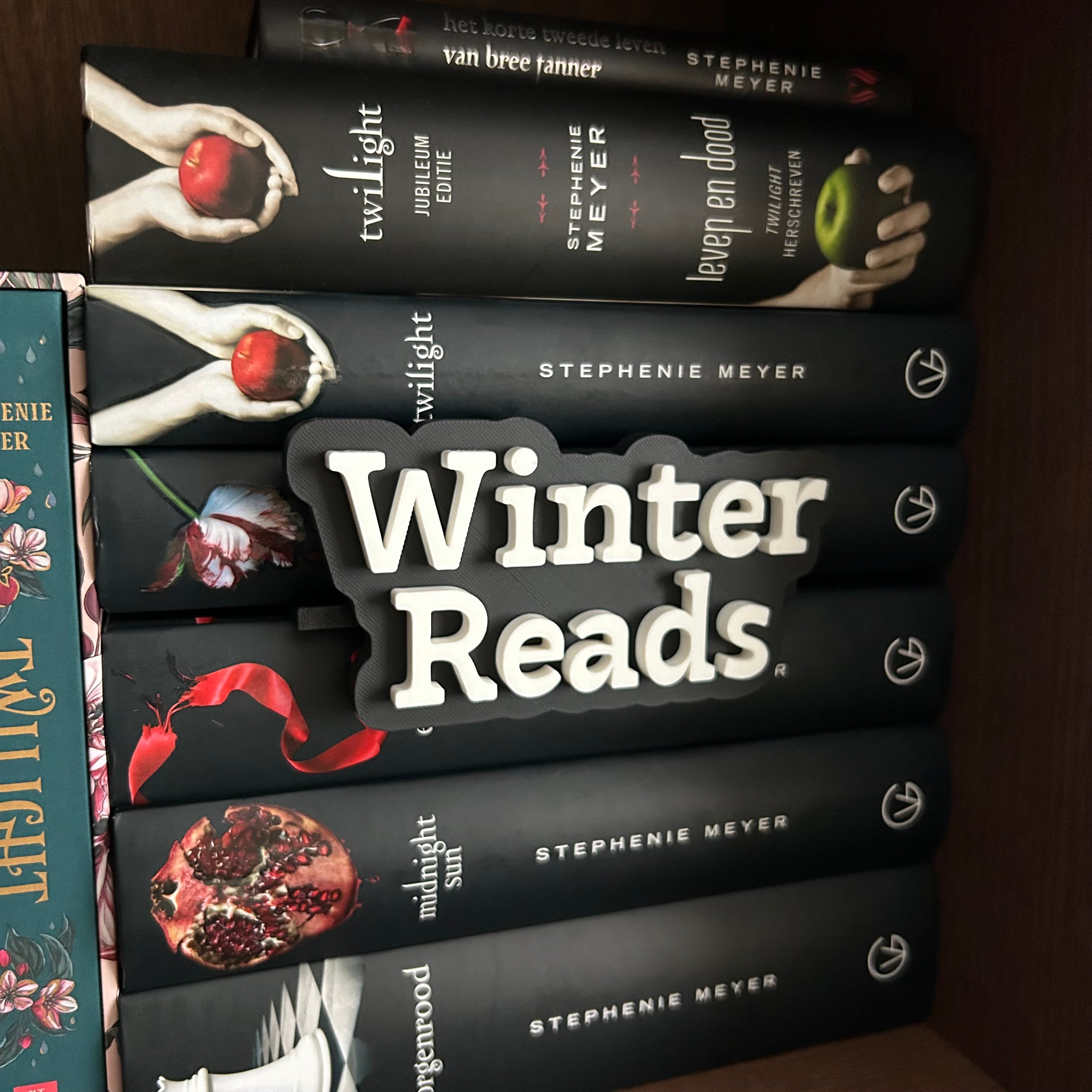 Bookshelf Peekout Sign - Winter Reads