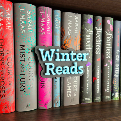 Bookshelf Peekout Sign - Winter Reads